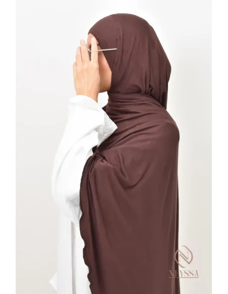 hijab à enfiler jersey premium spécial port lunette, ultra pratique