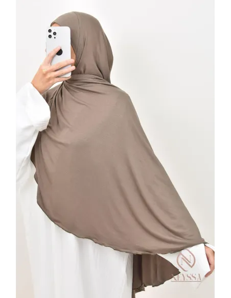 hijab à enfiler jersey premium spécial port lunette, ultra pratique