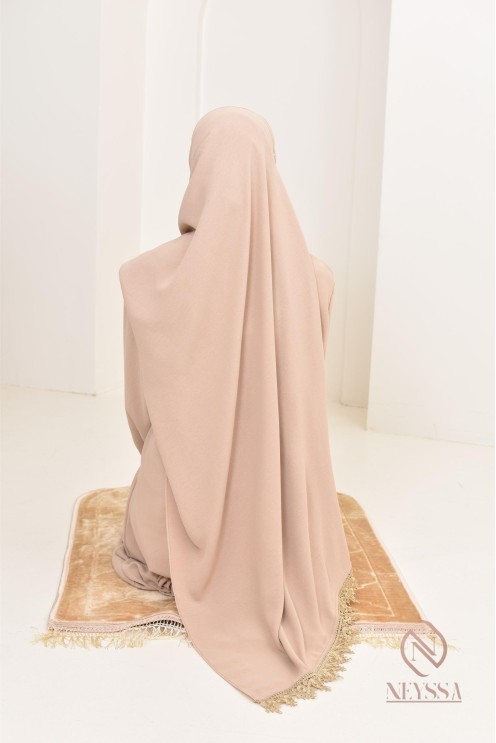 Abaya de prière à dentelles hijab intégré en jazz, femme musulmane