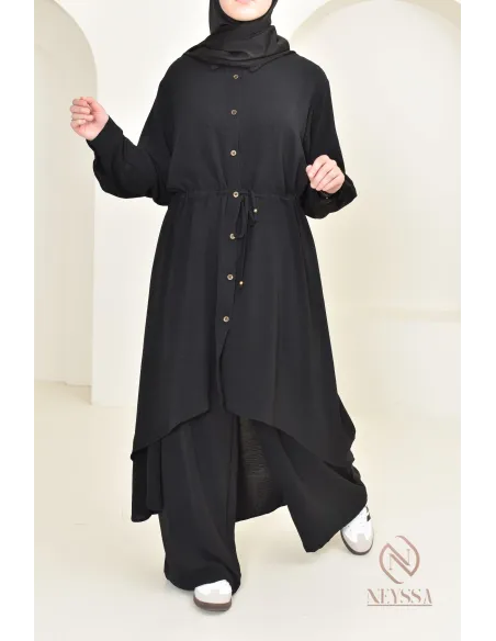 Long shirt tunic set with pants, in jazz, loose fit