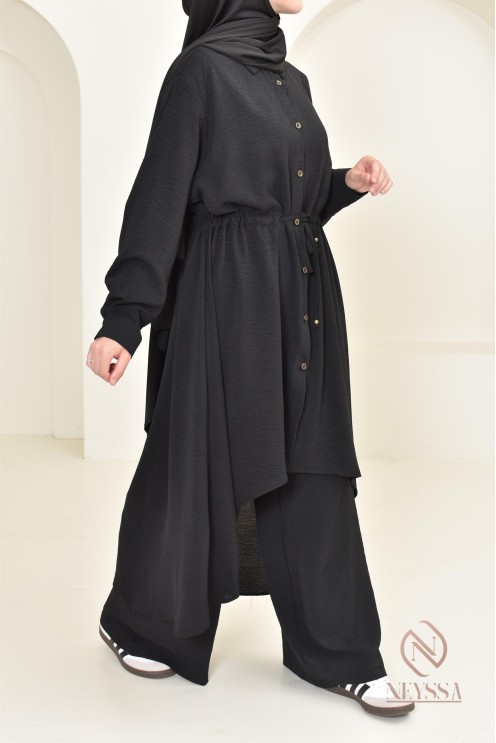 Long shirt tunic set with pants, in jazz, loose fit