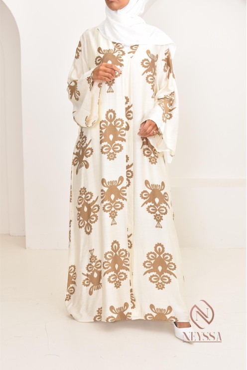 Langes Kleid mit Drucken, ideal für den Sommer 2024, leicht und fließend 