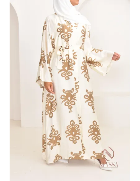 Langes Kleid mit Drucken, ideal für den Sommer 2024, leicht und fließend 