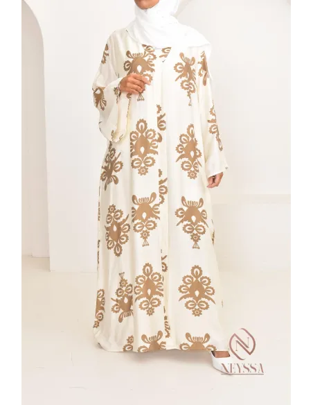 Langes Kleid mit Drucken, ideal für den Sommer 2024, leicht und fließend 