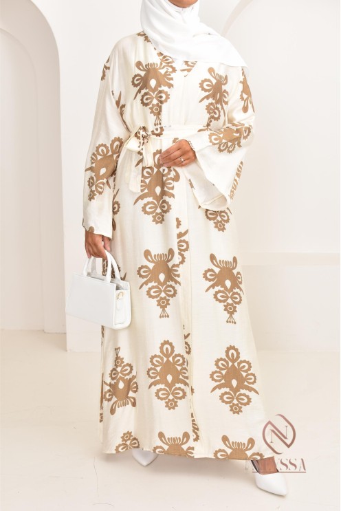 Langes Kleid mit Drucken, ideal für den Sommer 2024, leicht und fließend 