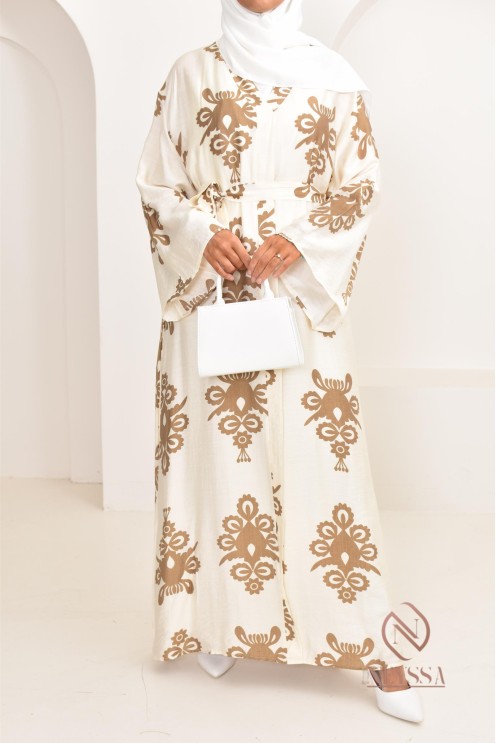 Langes Kleid mit Drucken, ideal für den Sommer 2024, leicht und fließend 