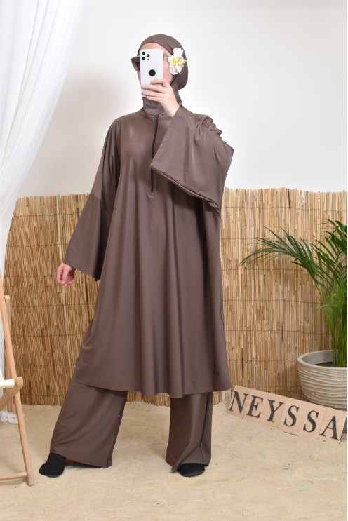 Women's hijabi burkini, mastour pair, high-quality fabric