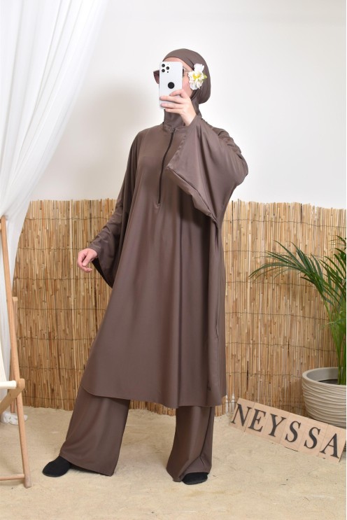 Women's hijabi burkini, mastour pair, high-quality fabric