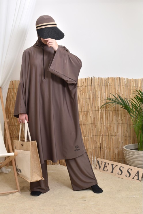 Women's hijabi burkini, mastour pair, high-quality fabric