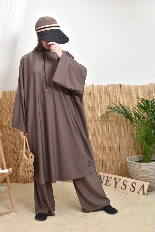 Women's hijabi burkini, mastour pair, high-quality fabric