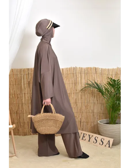 Women's hijabi burkini, mastour pair, high-quality fabric