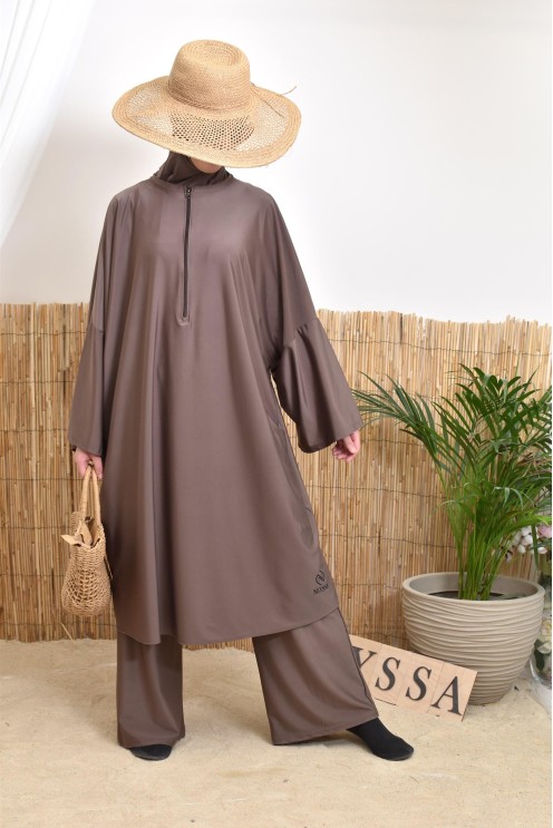 Women's hijabi burkini, mastour pair, high-quality fabric