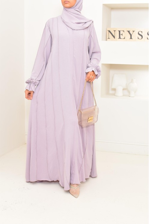 Abaya Dubai long flared cut Muslim woman, By Neyssa Confection