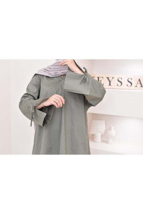 Ensemble chemise ample avec pantalon tissu en coton,outfit hijabi