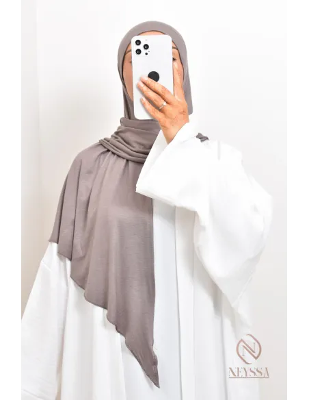 khimar jersey court, avec zip,idéal femme allaitante, pratique à enfiler