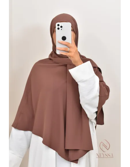 Khimar 2 in 1 opaque muslin hijab option for Muslim women