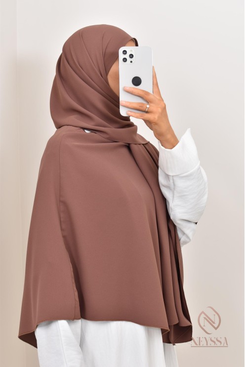 Khimar 2 in 1 opaque muslin hijab option for Muslim women
