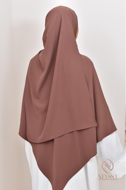 Khimar 2 in 1 opaque muslin hijab option for Muslim women