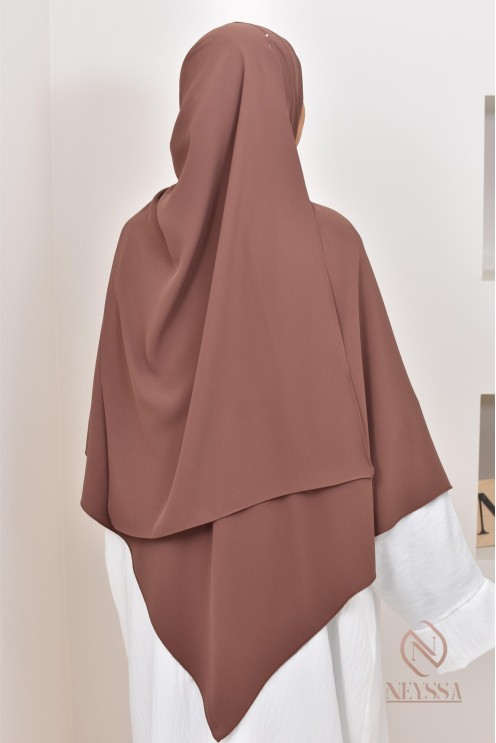 Khimar 2 in 1 opaque muslin hijab option for Muslim women