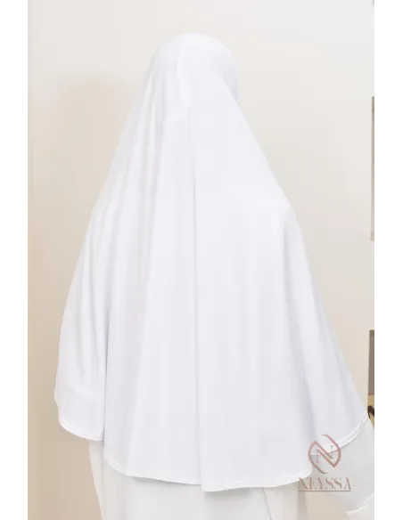 Khimar à enfiler rond lycra, idéal pour le quotidien, tissu fluide