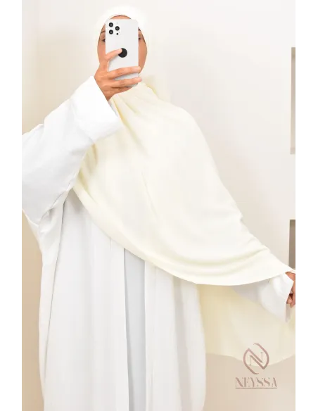Maxi hijab mousseline opaque, grand hijab grand voile mega hijab 1m90
