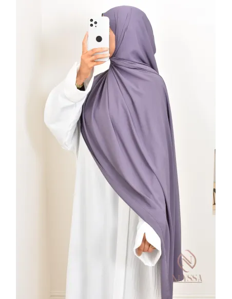 Maxi hijab mousseline opaque, grand hijab grand voile mega hijab 1m90