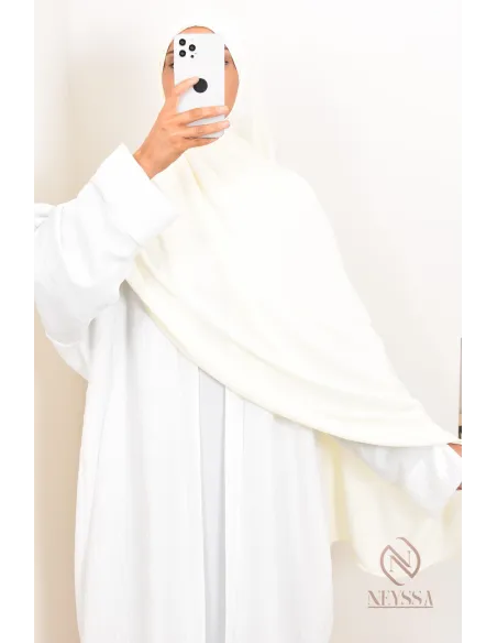 Maxi hijab mousseline opaque, grand hijab grand voile mega hijab 1m90