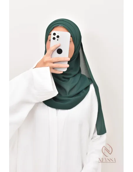 Inspiration hijab turc prêt à enfiler hijab simple bonnet croisé