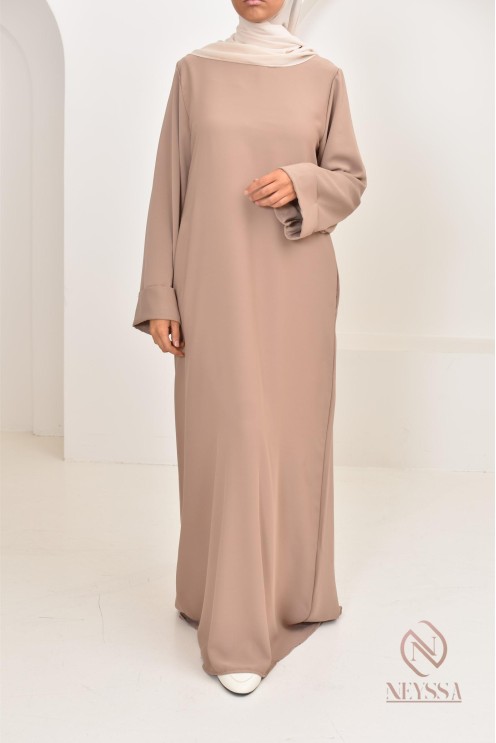 Abaya simple robe longue mastour soie de Médine pour femme voilée