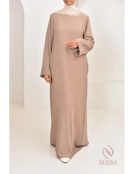 Abaya simple robe longue mastour soie de Médine pour femme voilée