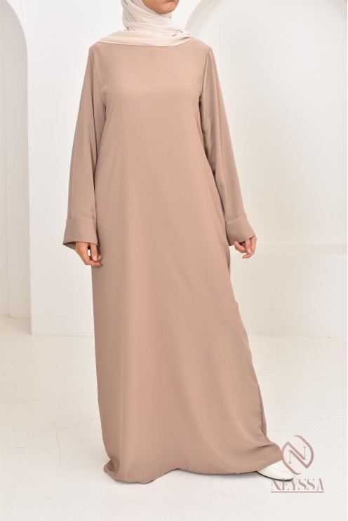 Abaya simple robe longue mastour soie de Médine pour femme voilée
