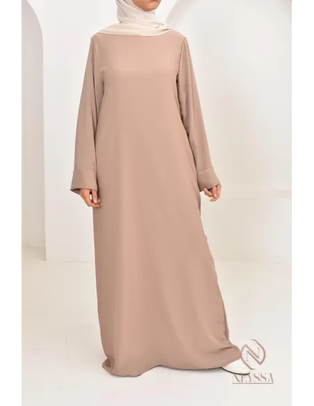 Abaya simple robe longue mastour soie de Médine pour femme voilée