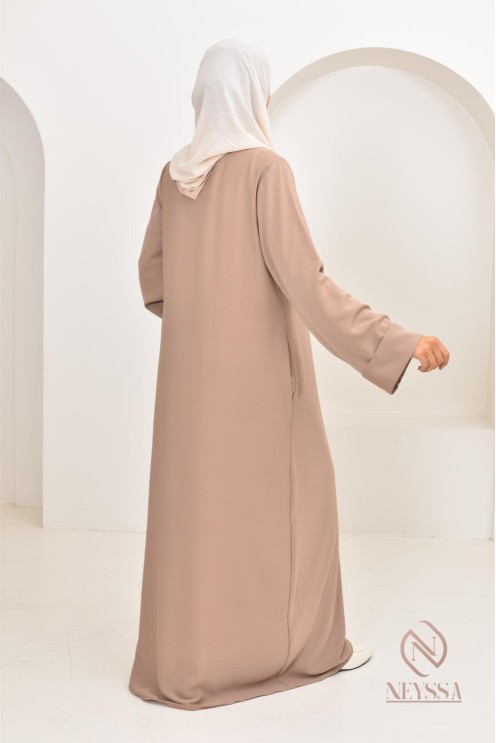 Abaya simple robe longue mastour soie de Médine pour femme voilée