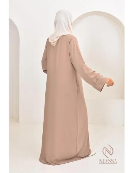 Abaya simple robe longue mastour soie de Médine pour femme voilée