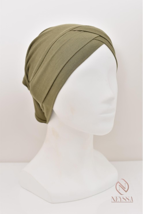 crossed tube under hijab Made in a fluid viscose fabric