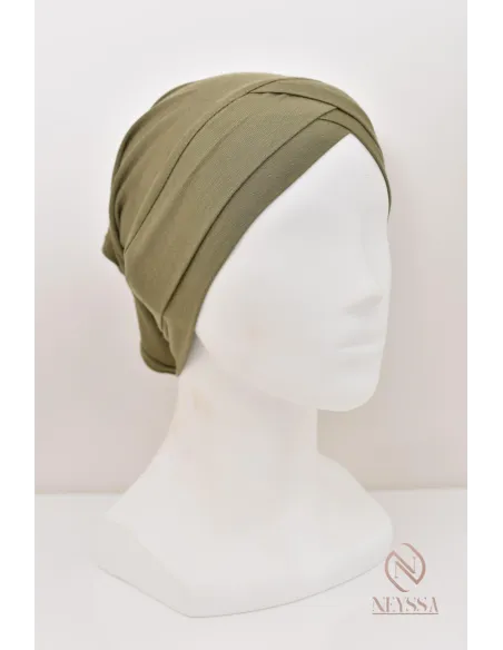 crossed tube under hijab Made in a fluid viscose fabric