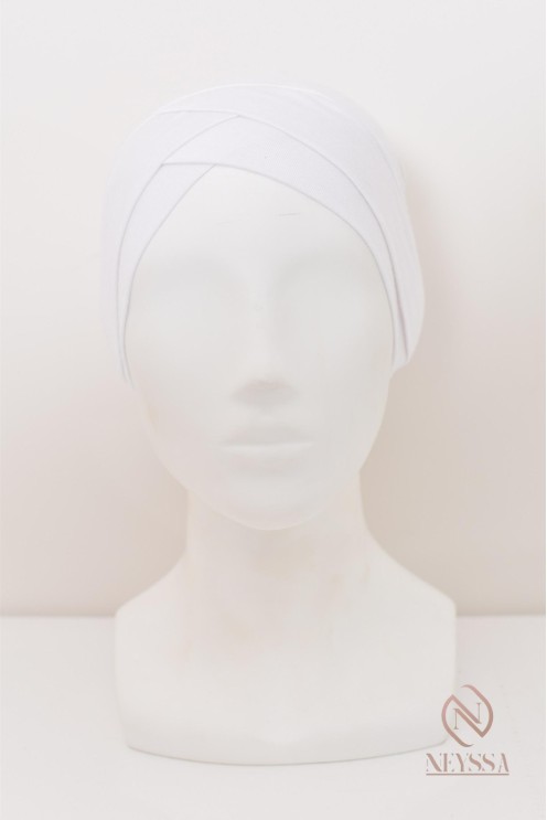 crossed tube under hijab Made in a fluid viscose fabric