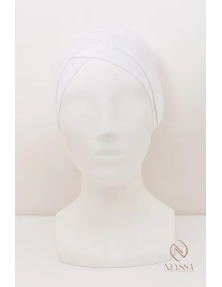 crossed tube under hijab Made in a fluid viscose fabric