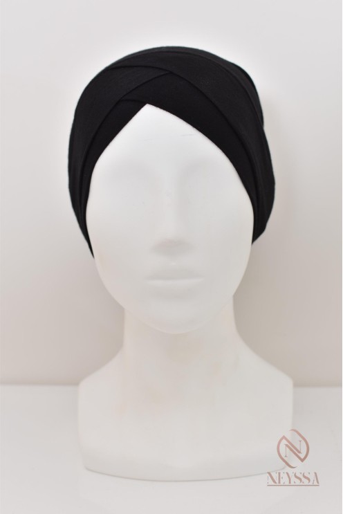 crossed tube under hijab Made in a fluid viscose fabric
