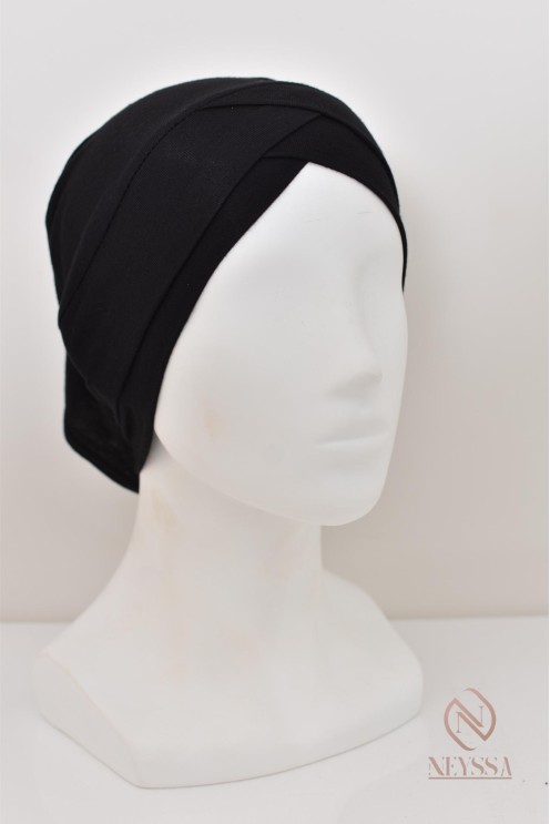 crossed tube under hijab Made in a fluid viscose fabric