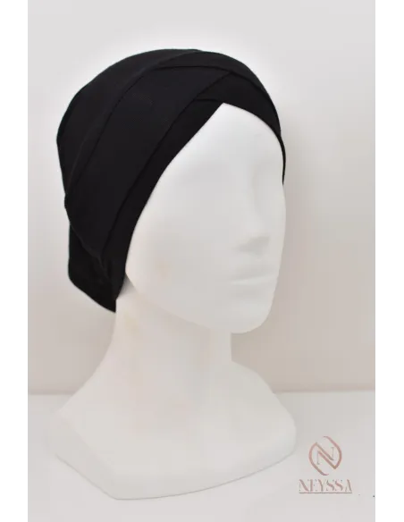 crossed tube under hijab Made in a fluid viscose fabric