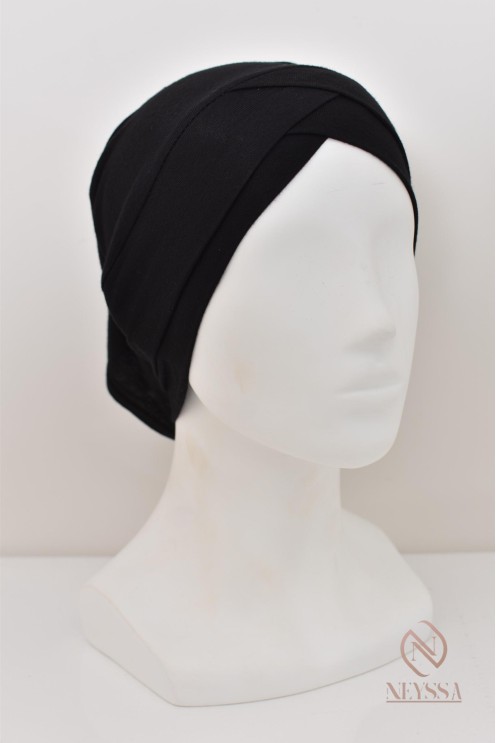 crossed tube under hijab Made in a fluid viscose fabric