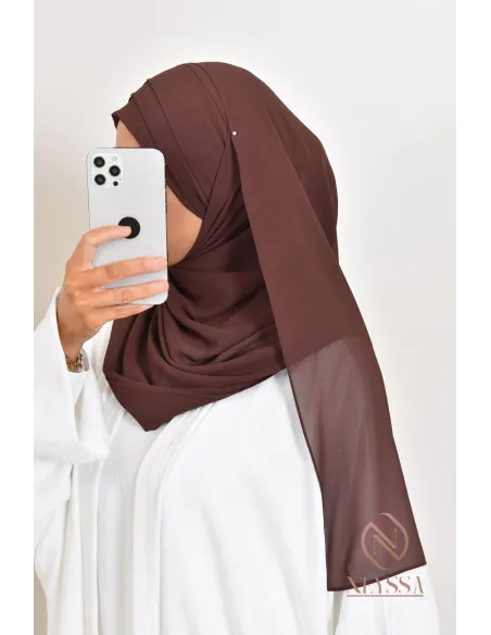 Inspiration hijab turc prêt à enfiler hijab simple bonnet croisé