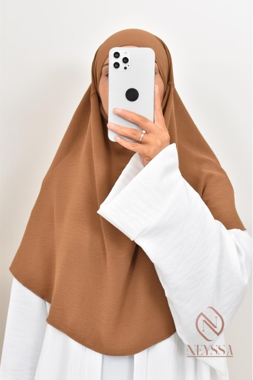 Khimar court rond fluide en jazz pas cher pour femme musulmane