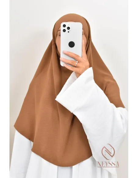 Khimar court rond fluide en jazz pas cher pour femme musulmane
