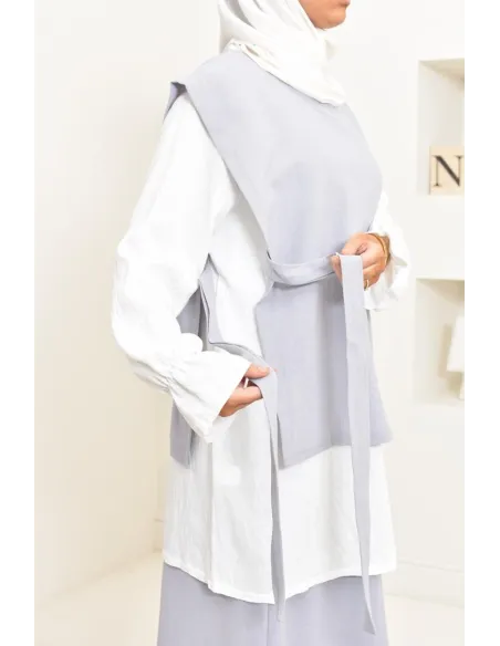 3-piece modest fashion set, tunic, long skirt, ideal for hijabi