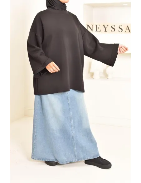 Pull style sweat oversize, idéal pour les hijabi sportives, outfit