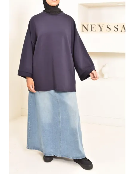 Pull style sweat oversize, idéal pour les hijabi sportives, outfit