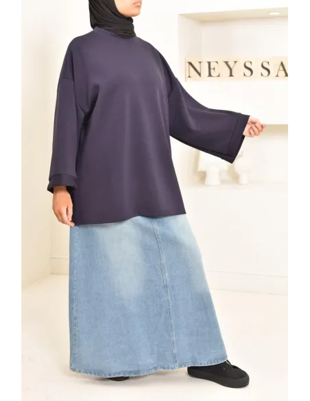 Pull style sweat oversize, idéal pour les hijabi sportives, outfit