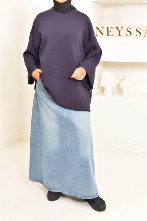 Pull style sweat oversize, idéal pour les hijabi sportives, outfit